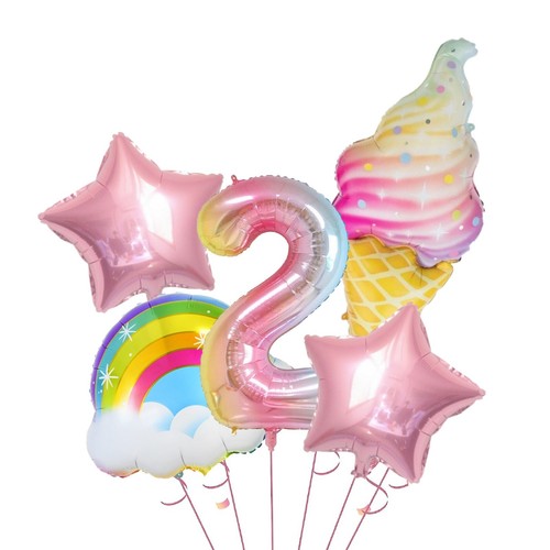 Rainbow Balloons Kids Birthday Foil Balloon Set Decor Baby Shower Party Decor UK - Picture 48 of 55
