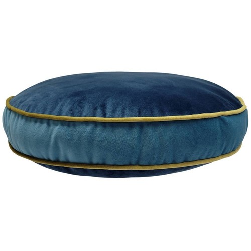 15" Chelsea Tricolor Round Throw Pillow Blue - Edie@Home - Picture 4 of 5