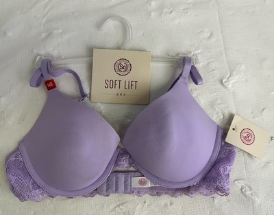 SO Authentic American Heritage Soft Lift Bra 34B Lavender Purple NWT