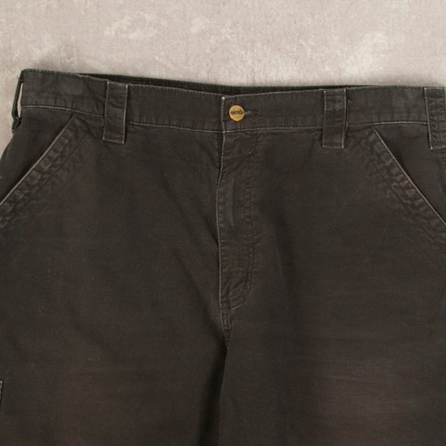Carhartt Vintage Carpenter Shorts W35 WORKWEAR 36 Men's Washed Black Workwear - Picture 4 of 8