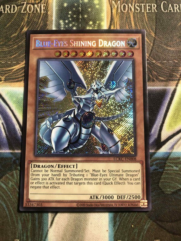 *** BLUE-EYES SHINING DRAGON *** SECRET RARE LCKC-EN008 YUGIOH!