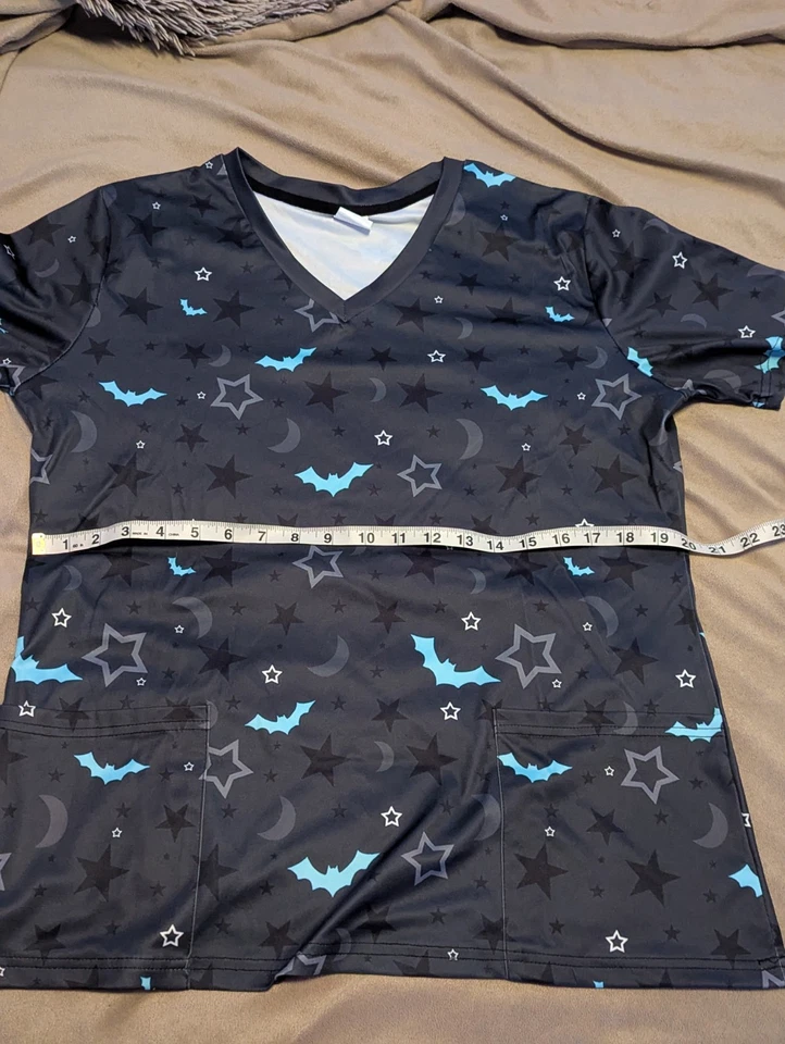 Scrub Tops-Batz About It (x3) Charcoal/Multicolor Pack - Image 3 of 4