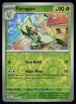 Floragato - Uncommon SV02: Paldea Evolved 014/193 NM Reverse Holo