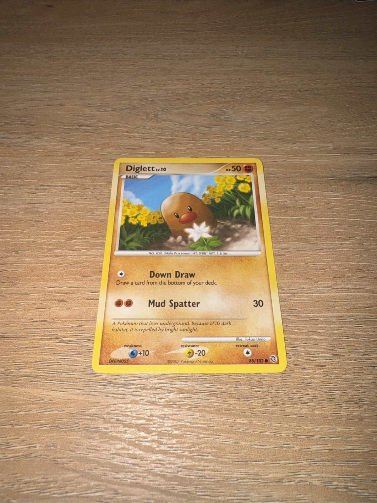 Pokemon TCG Diglett 85/132 Secret Wonders Common Card 2007 (LP)