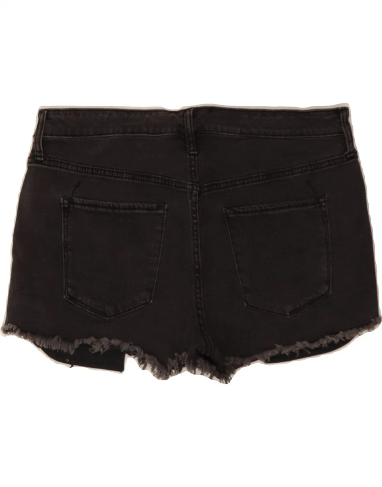 MOSSIMO женщин высокая талия джинсовой ткани шорты США 16 2XL W38 L2 черный хлопок AW08 - Изображение 2 из 3