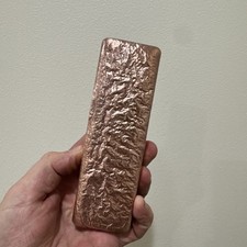 3.9 Lb Copper Hand Poured Bar