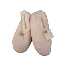 Cozy Slipper Socks With Grippers Sz M/L 8-10 Pink Slip-On New Womens