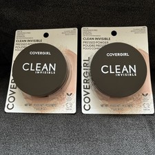 Lot of 2 Covergirl Clean Invisible Pressed Powder 130 Classic Beige