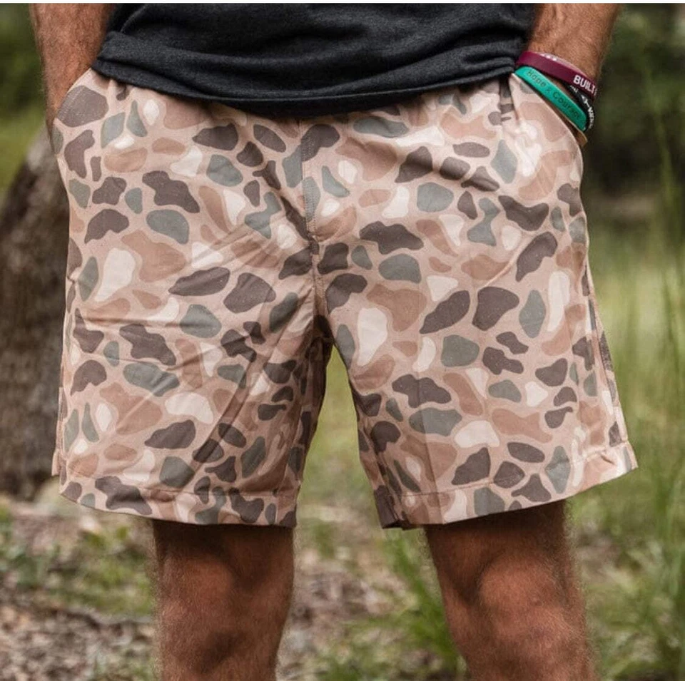 Pantalón Corto Atlético Hombre BURLEBO - CAMUFLAJE PINTAIL - BOLSILLO MARRÓN 7” Entrepierna Foto 3 de 4