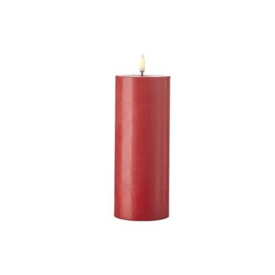 RAZ Imports 3'' X 9'' Red Pillar Candle Uyuni Wax Christmas Holiday Decor
