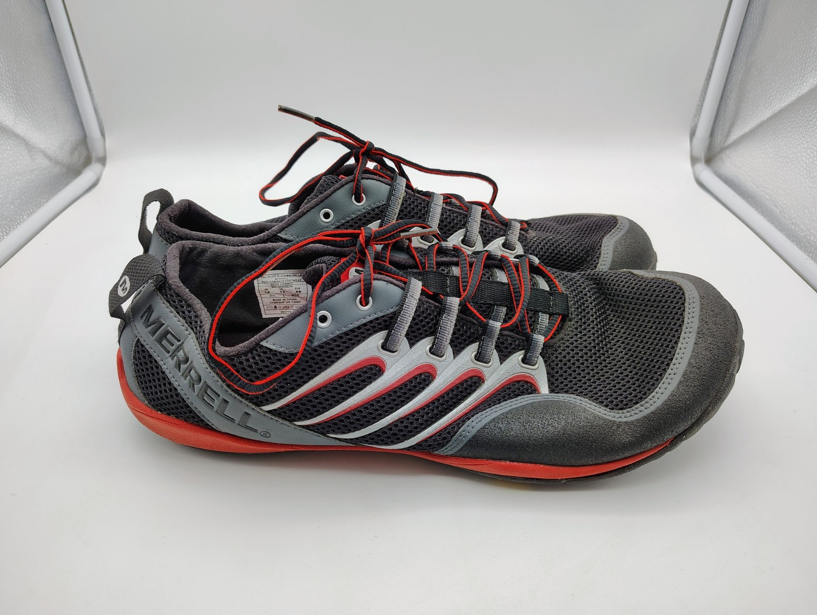 SAOLA MERRELL Uomo 14 Scarpe Guanti da Trail Vibram Molton Lava Nero Piedi Nudi Corsa Min.