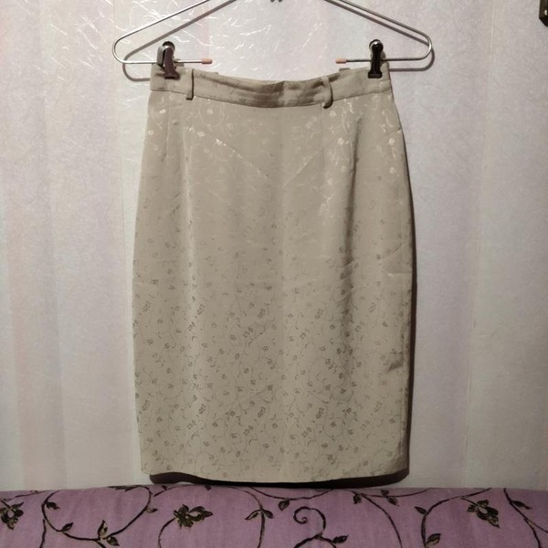 Women Gerry Weber Skirt Beige Silk 34 / XS / 42