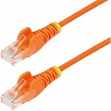 StarTech.com 2ft Orange Slim CAT6 Ethernet Cable, Slim Snagless RJ45, UTP, LSZH,