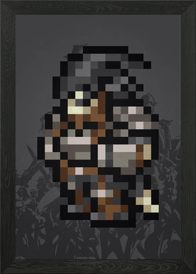 FF XI ZEID Pixel Sprite gerahmtes Wandbild Poster Leinwanddruck Bild