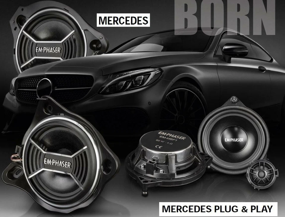 Enceintes coaxiales EMPHASER EM-MBS1 Plug & Play Mercedes Classe C, GLC - 1... - Photo 1/4