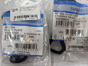 Bulk of Bike Derailleur parts - Rear der. plates, front der. guides