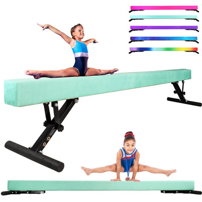 Pregymnastic 8Ft Balance Beam Raised Gymnastics Beam For Kids Ages 3-18 Home