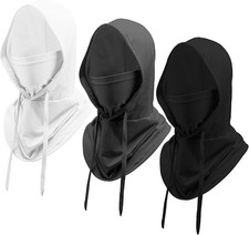3 Pack Balaclava Sun UV Protection Hood Breathable Full Head Mask Face Cover