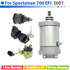 Starter for Polaris Sportsman 700 EFI 2007 W/Bendix & Relay & Ignition Switch