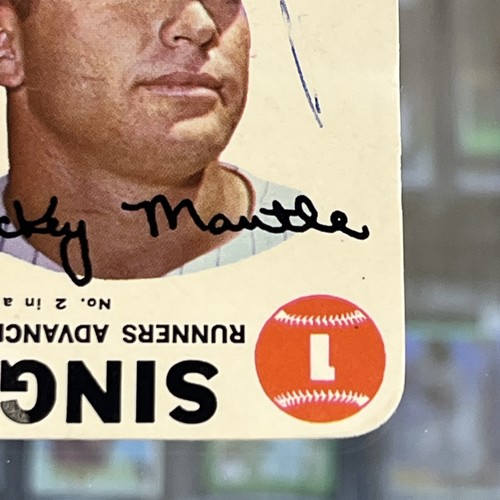1968 Topps Mickey Mantle New York Yankees Single - Yankees (Marked) - Picture 6 of 9