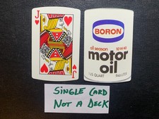swap playing card BORON Motor Oil 1969 Single Card Made in USA JH