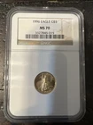 1996 GOLD NGC MS-70  1/10 oz American Eagle Red Brown Label-NGC