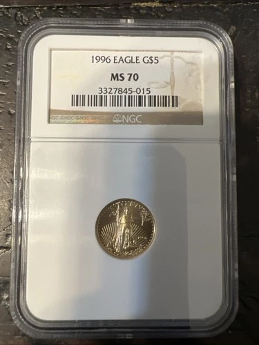 1996 GOLD NGC MS-70  1/10 oz American Eagle Red Brown Label-NGC