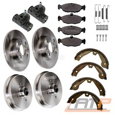 2x BREMSSCHEIBE+BREMSKLÖTZE VORNE+BREMSBACKENSATZ HINTEN FÜR SEAT AROSA 6H 1.0