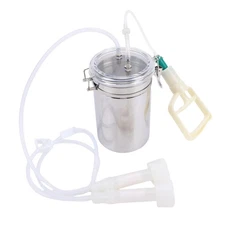 2L Milk Machine Manual Goat Milker Stainless Steel Bottle Portable Milking Ki...