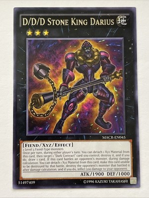 D/D/D STONE KING DARIUS MACR-EN045 RARE MAXIMUM CRISIS YU-GI-OH