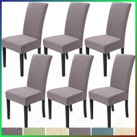 Stuhlhussen 6Er Set Stretch Jacquard Abnehmbar Waschbar FüR Esszimmer