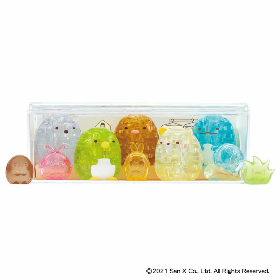 Rompecabezas de cristal Sumikkogurashi 3D transparente negro tapioca exclusivo de Japón Foto 2 de 4