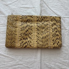 Vtg Clemente Purse Snakeskin Leather Clutch, 149