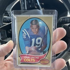 Topps 1969 Topps John Unitas #180 Baltimore Colts Football Card Base Set