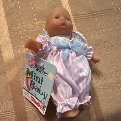 Simba My Love Mini Baby 5in Vinyl Girl Doll Blue Eyes Removable Outfit 52813