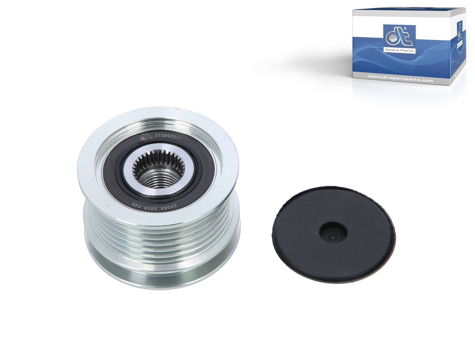 Poulie alternateur M16 x 1,5 DT Spare Parts 4.67548 pour courroie large de 38 mm
