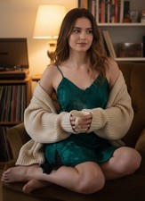 1990s Victoria  s Secret Hunter Emerald Green Satin Lingerie Slip Dress Chemise M