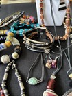 Over 3.5 Lbs!! Quartz,leather,Stone, Wood, Ceramic Jewelry,more! Look! — photo 10