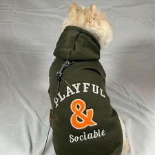 Dog Hoodie Jacket  Playful  Sociable  Warm Pet Sweatshirt Small  Medium Descr