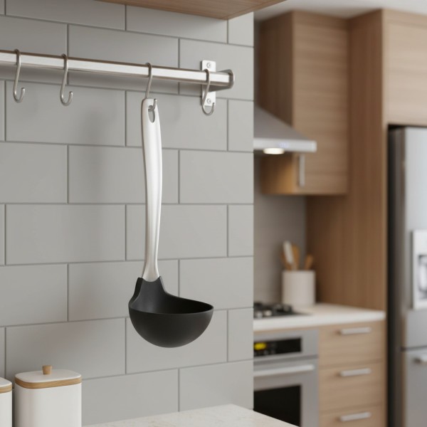 Amco 6-Piece Nylon Utensil Set - Heat-Resistant with Stainless Steel Handles