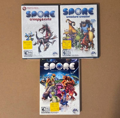 Spore PC Game Lot of 3  (Windows/Mac, 2008) SEALED NEW