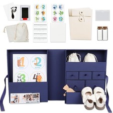 Memory Box for Kids,Baby Keepsake Box, Large Memory Box Drawer-Style Design w...