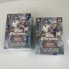 Lot Of 2 2025 Topps Chrome NFL Value Blaster Box Sealed - In Hand