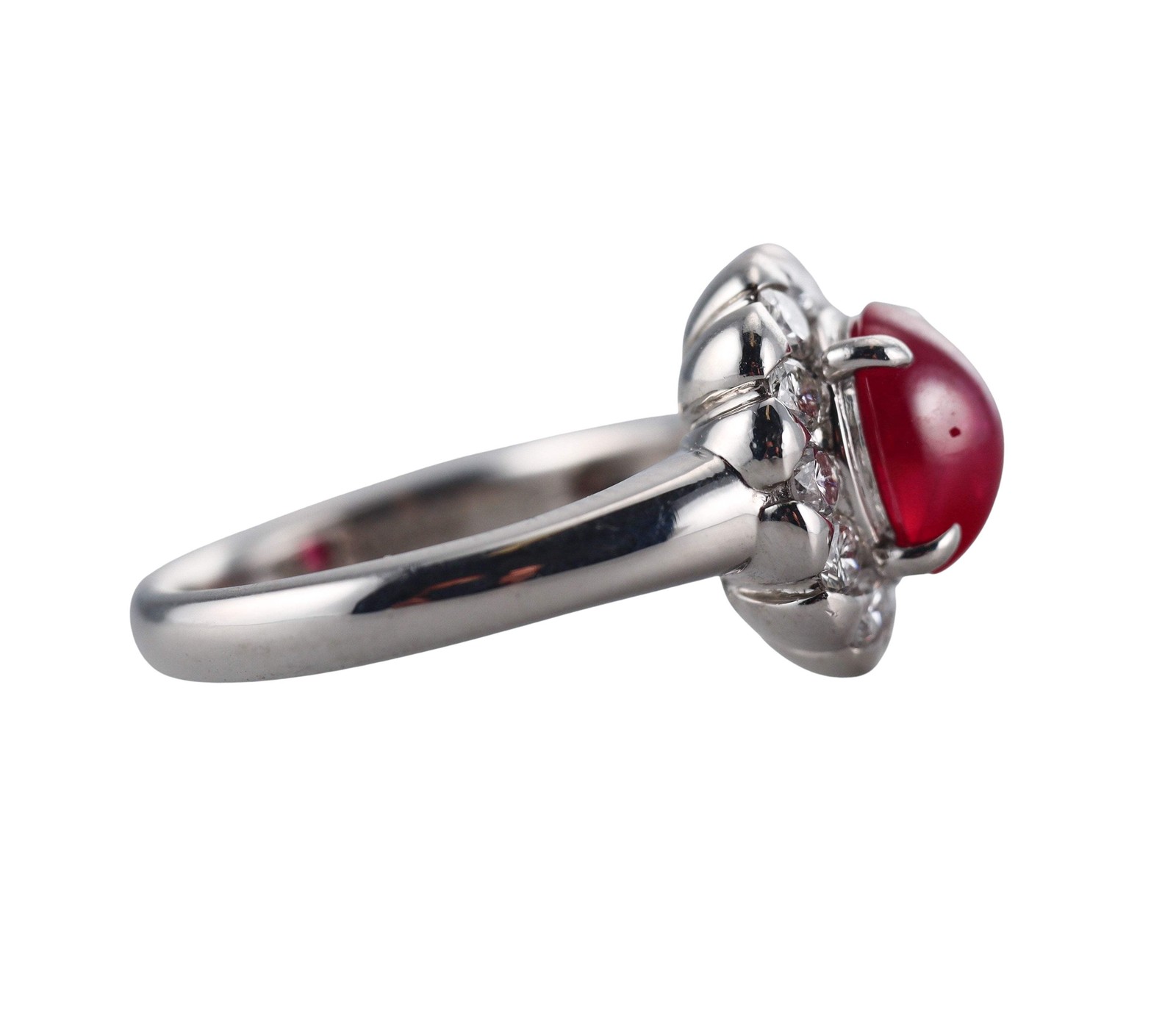 Platinum 2.15ct Ruby Diamond Ring - image 2