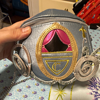 Disney Parks Cinderella Carriage Crossbody Shoulder Bag Purse, Small Blue