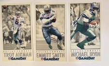 1992 NFL GameDay Troy Aikman Michael Irvin Emmitt Smith HOF DALLAS COWBOYS