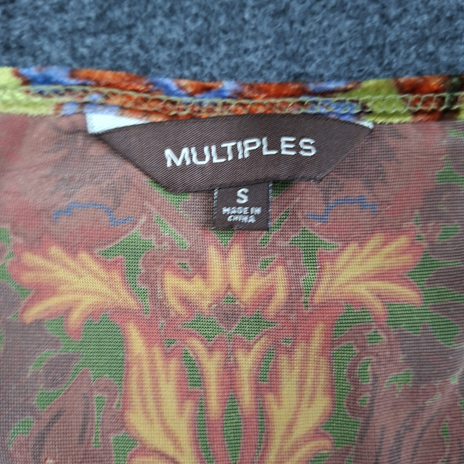 Velvet Collapse Green Floral Velvet Burnout Paisley Blouse S Boho 70's Upholstry Hippie ...