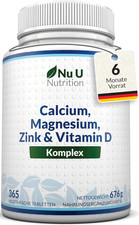 Calcium Magnesium Zink Hochdosiert - 365 Vege...