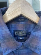 Pendleton Mason Men's Plaid Flannel Button-Up Long Sleeve Shirt, Size M