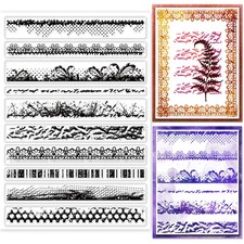 MIXED PATTERN Clear Stamps - For Card Making Scrapbooking Paper Craft